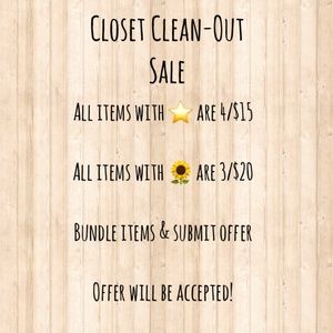 CLOSET SALE